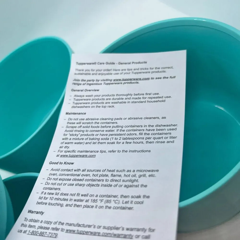 Tupperware 8pc (set of 4) Serve and Store Food Storage Canister Set blue teal